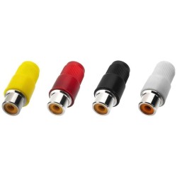 T-702G RCA inline Plugs Red |White | Black | Yellow(10 pieces)
